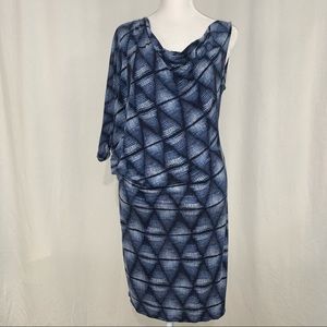 BCBGMaxAzria Women’s One Shoulder Sleeve Dress M